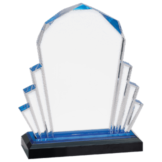 BLUE FACETED IMPRESS ACRYLIC