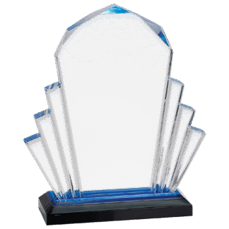 BLUE FACETED IMPRESS ACRYLIC