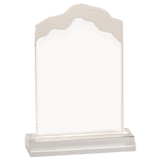 CLEAR ACRYLIC WHITE CAP