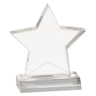 CLEAR ACRYLIC STAR AWARD