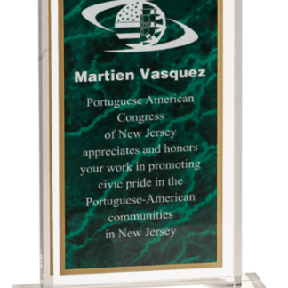 GREEN MARBLEIZED ACRYLIC