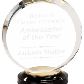 GOLD HALO ACRYLIC W/BASE