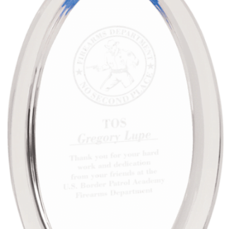 BLUE OVAL HALO ACRYLIC