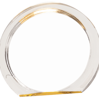 GOLD ROUND HALO ACRYLIC