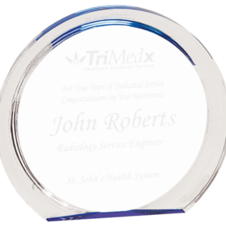 BLUE ROUND HALO ACRYLIC