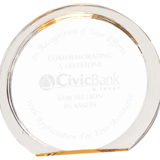 GOLD ROUND HALO ACRYLIC