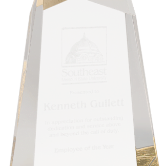 GOLD FACET WEDGE ACRYLIC