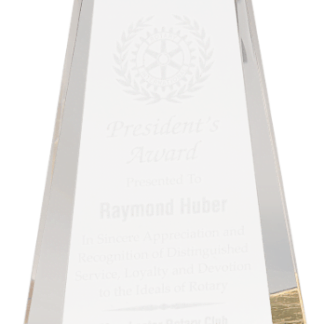 GOLD FACET WEDGE ACRYLIC