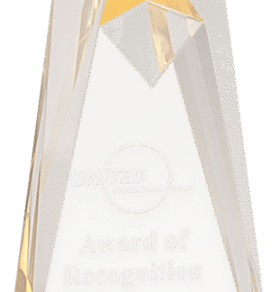 GOLD SCULPTED STAR ACRYLIC