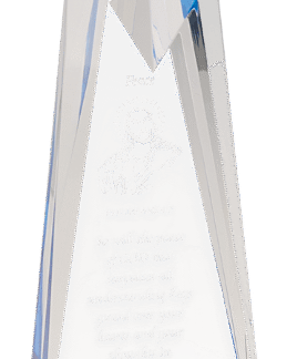 BLUE SCULPTED STAR ACRYLIC