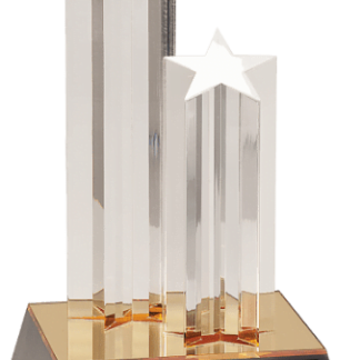 GOLD DOUBLE STAR COLUMN ACRYLIC