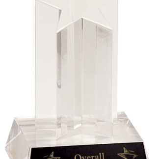 GOLD SINGLE STAR COLUMN ACRYLIC