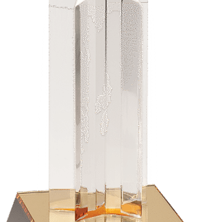 GOLD SINGLE STAR COLUMN ACRYLIC