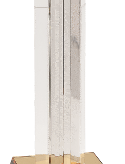 GOLD SINGLE STAR COLUMN ACRYLIC