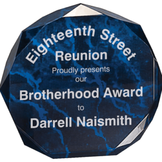 BLUE MARBLE OCTAGON ACRYLIC