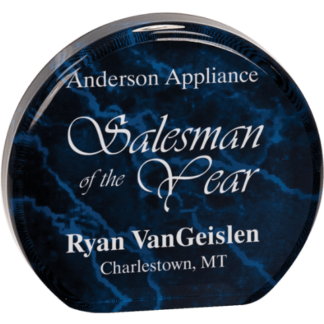 BLUE MARBLE ACRYLIC ROUND