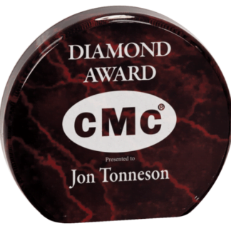 RED MARBLE ACRYLIC ROUND