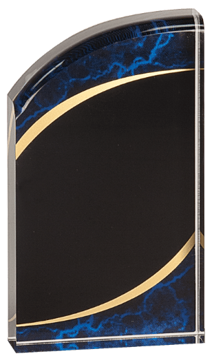 BLUE MARBLE ROUNDED ACRYLIC