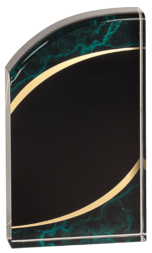 GREEN MARBLE ROUNDED ACRYLIC