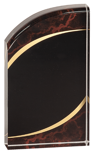 RED MARBLE ROUNDED ACRYLIC