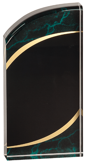 GREEN MARBLE ROUNDED ACRYLIC