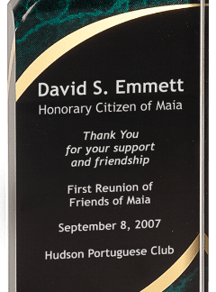 GREEN MARBLE ROUNDED ACRYLIC