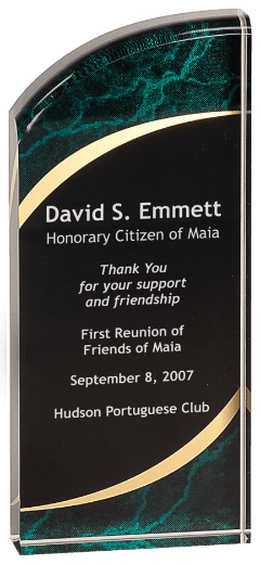 GREEN MARBLE ROUNDED ACRYLIC