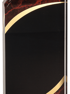 RED MARBLE ROUNDED ACRYLIC