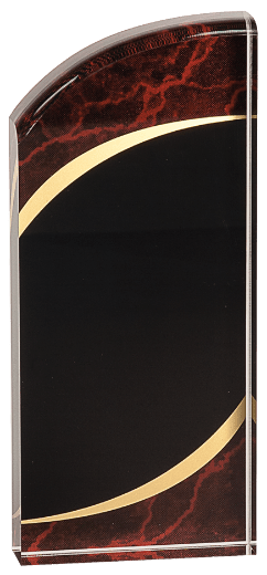 RED MARBLE ROUNDED ACRYLIC