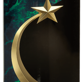 GREEN MARBLE RNDED SHOOTING STAR ACRYLIC