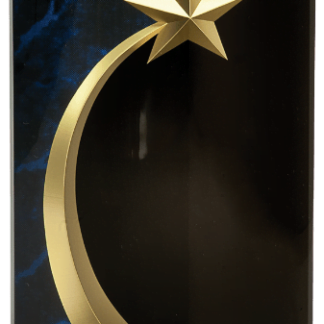 BLUE MARBLE RNDED SHOOTING STAR ACRYLIC