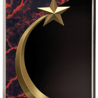 RED MARBLE SQUARE SHOOTING STAR ACRYLIC