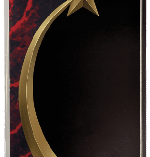 RED MARBLE SQUARE SHOOTING STAR ACRYLIC