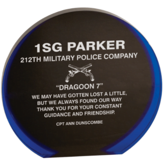 BLACK/BLUE LUMINARY CIRCLE ACRYLIC