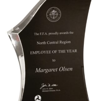 BLACK/CLEAR LUMINARY SURGE ACRYLIC