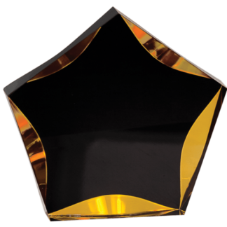 BLACK/GOLD LUMINARY STAR ACRYLIC