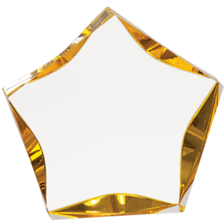 GOLD LUMINARY STAR ACRYLIC