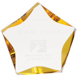 GOLD LUMINARY STAR ACRYLIC