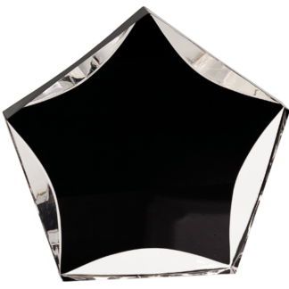 BLACK/CLEAR LUMINARY STAR ACRYLIC