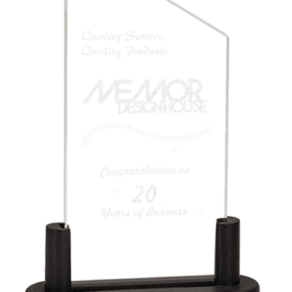 CLEAR PEAK ACRYLIC W/BLACK BASE