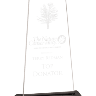 CLEAR PRISM ACRYLIC W/BLACK BASE