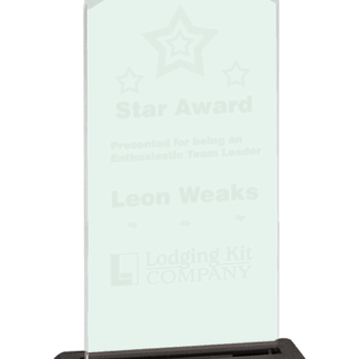 JADE FROSTED ARROW ACRYLIC W/BLACK BASE