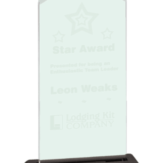 JADE FROSTED CLIP CRNR ACRLC BLACK BASE