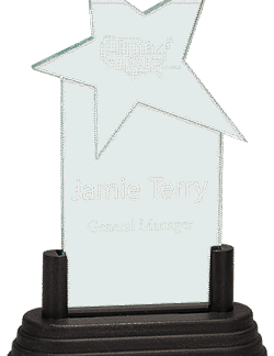 JADE STAR ACRYLIC W/BLACK BASE