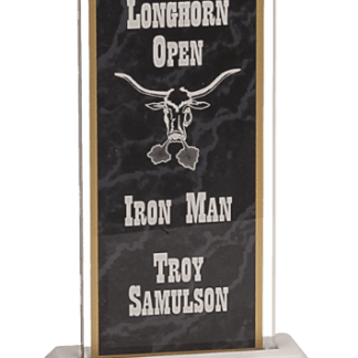 BLACK MARBLE ARCH ACRYLIC W/WHITE BASE