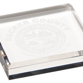 CLEAR ACRYLIC PAPERWEIGHT