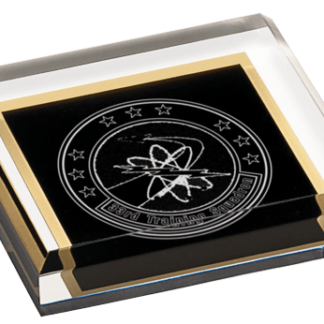 SOLID BLACK ACRYLIC PAPERWEIGHT