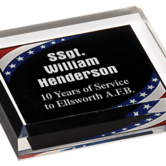 STARS/STRIPES MARBLE ACRYLIC PAPERWEIGHT