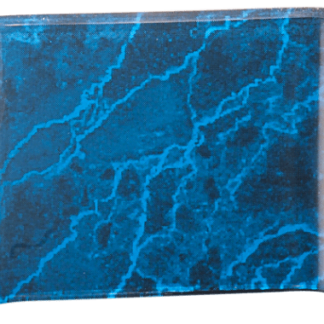 BLUE MARBLE ACRYIC CRESCENT