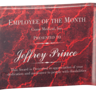 RED MARBLE ACRYIC CRESCENT